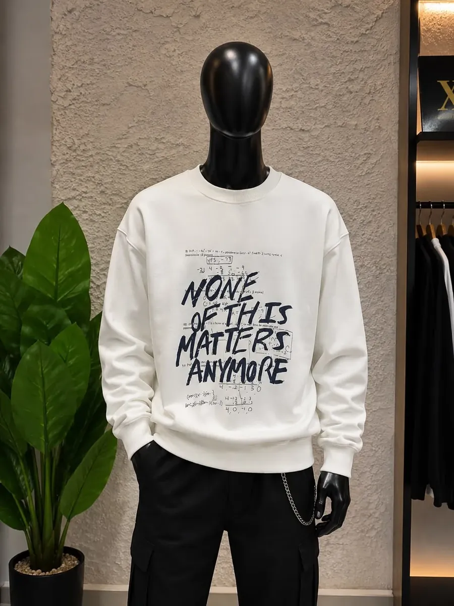 Ivory Statement Crew Sweatshirt
