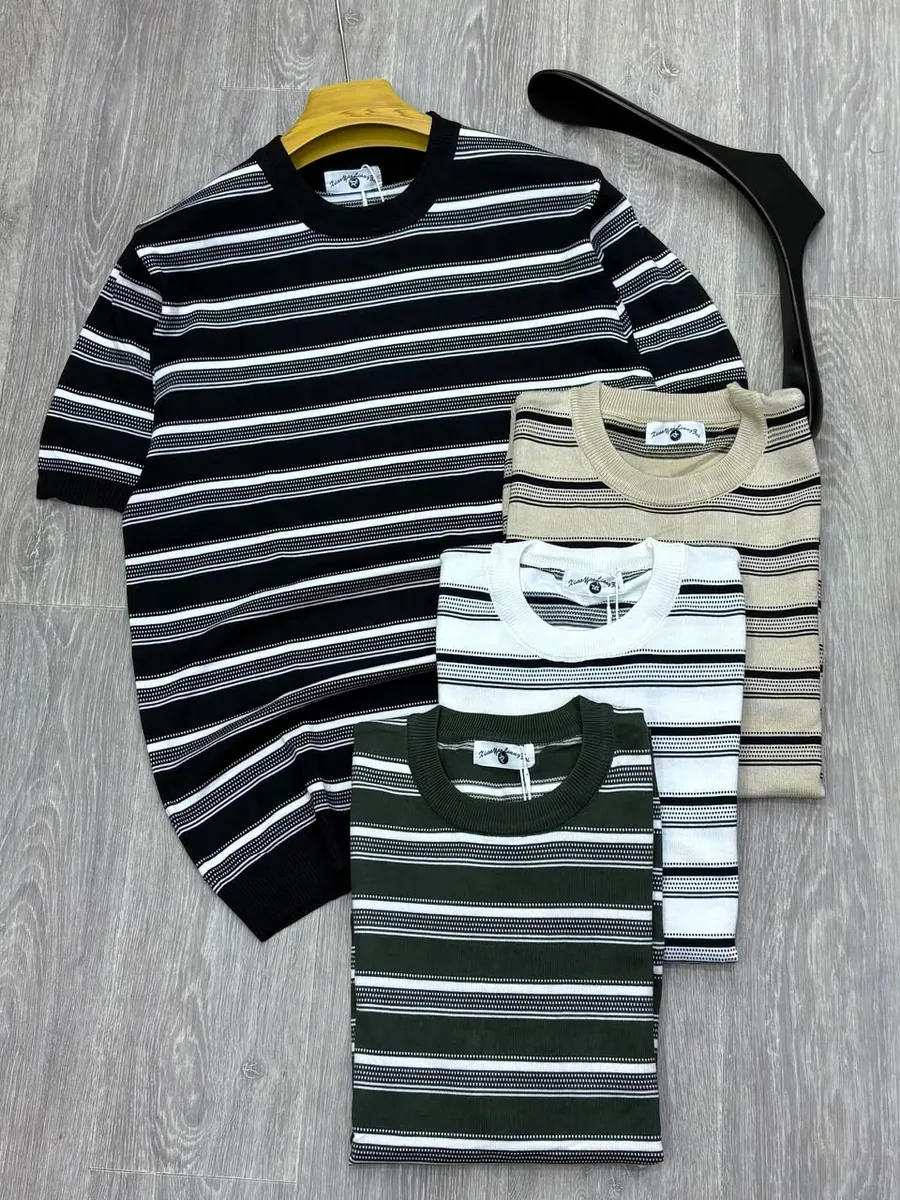 Midnight Multi-Stripe Knit Tee